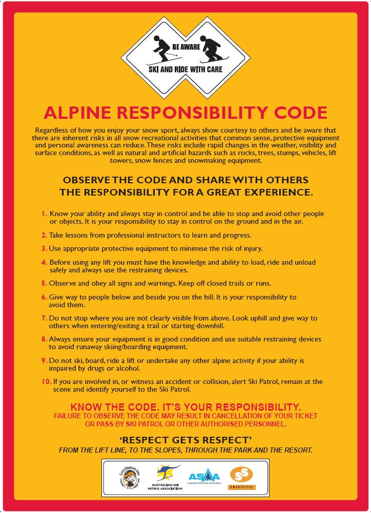 Alpine Responsibility Code
